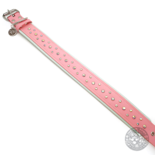 rosa halsband mit strassnieten
