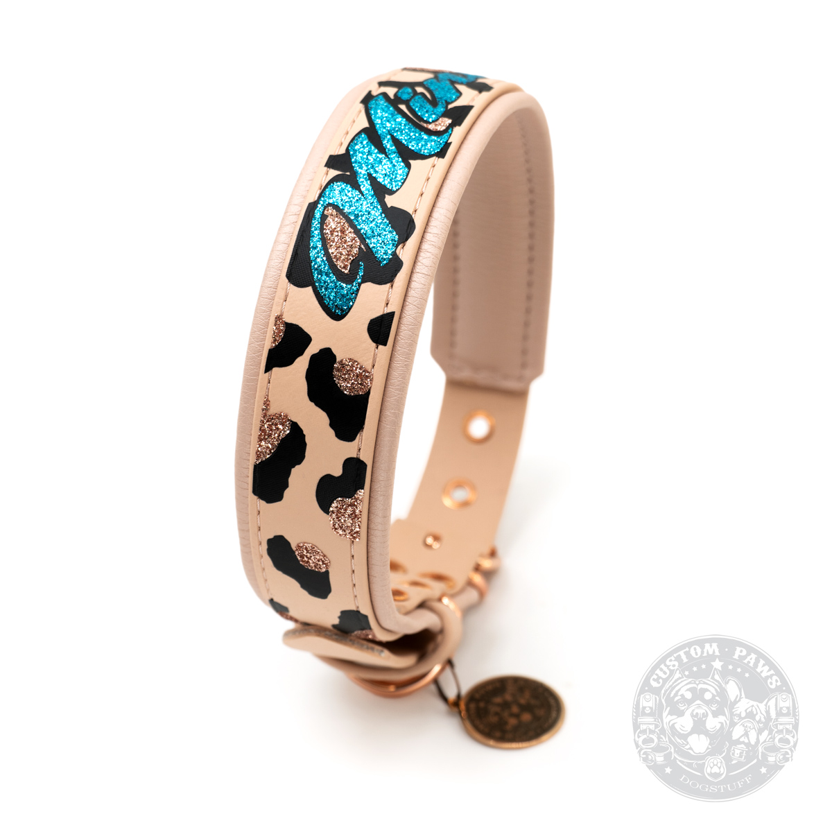 Gepolstertes Halsband aus Biothane "LeoLover" | Medium – Bild 7