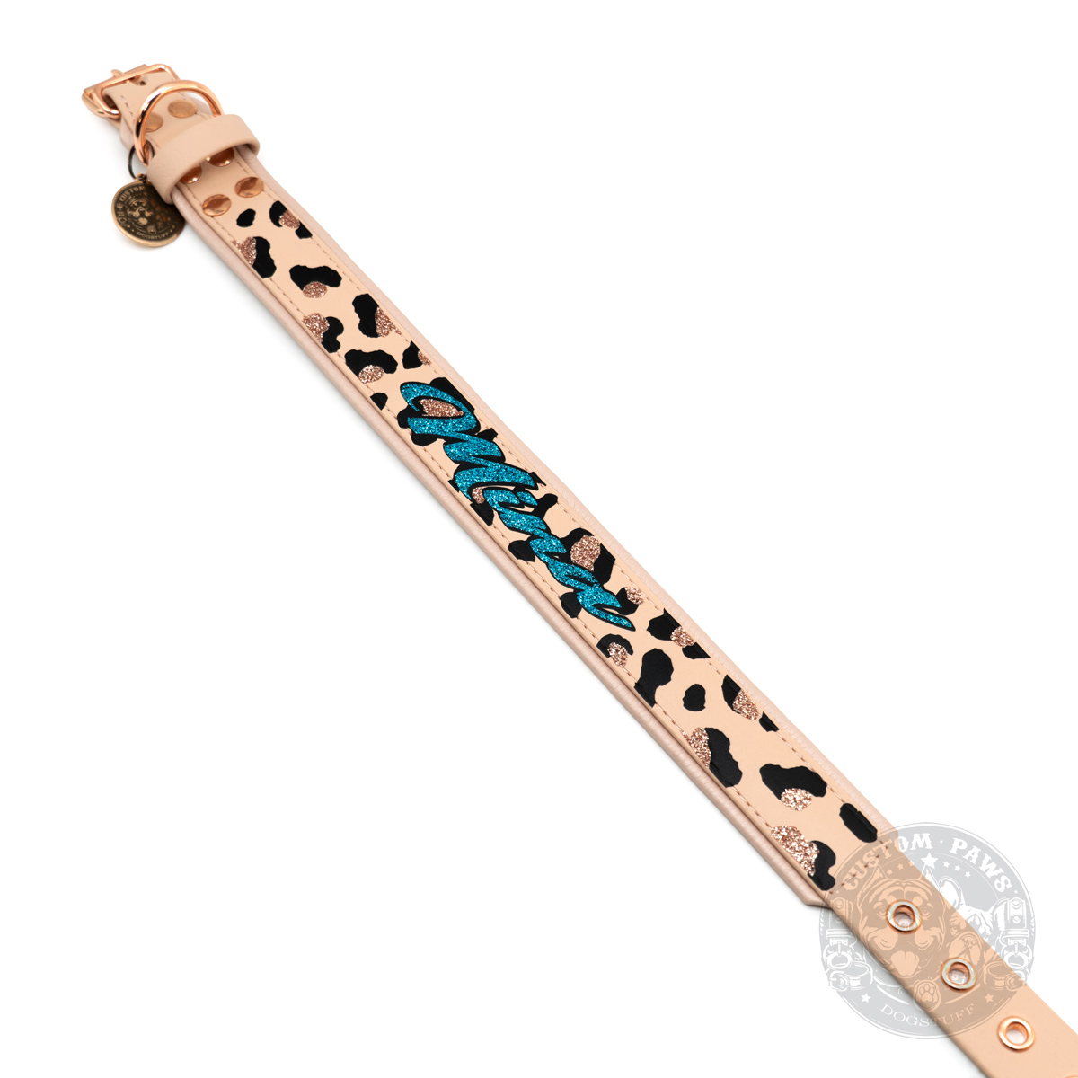 Gepolstertes Halsband aus Biothane "LeoLover" | Medium – Bild 3