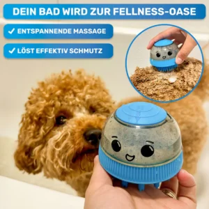 BLUEPET® - Befüllbare Badebürste für Hunde