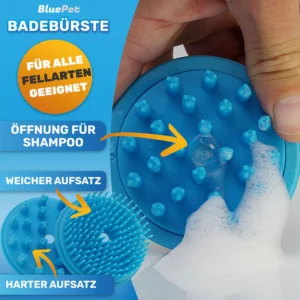 BLUEPET® - Befüllbare Badebürste SET