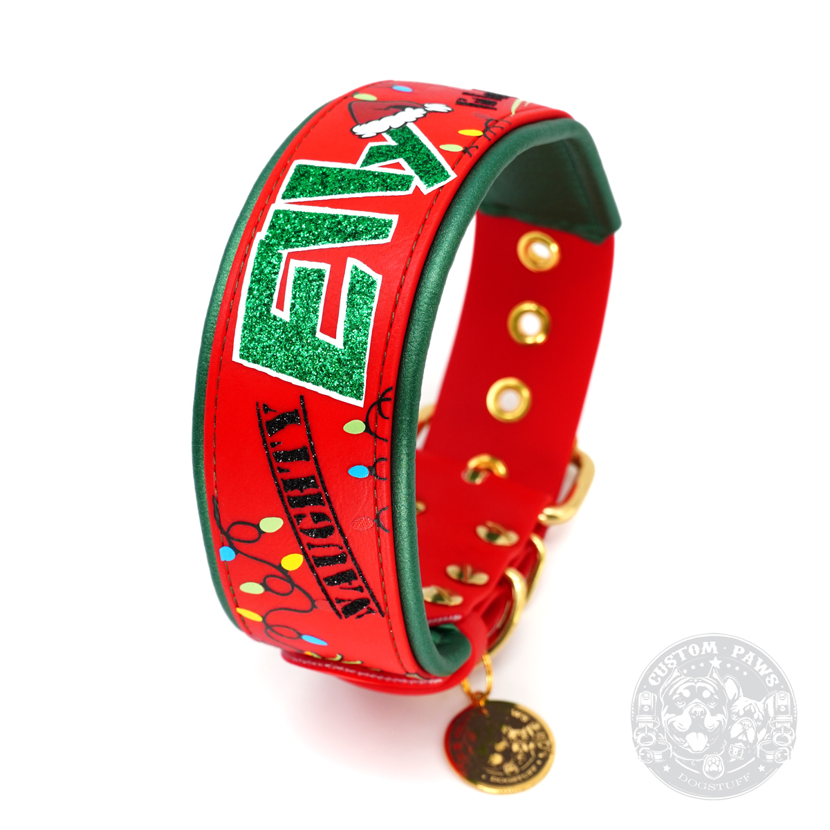 Gepolstertes Halsband aus Biothane mit Verjüngung "Naughty Pup" | Medium-Large – Bild 6