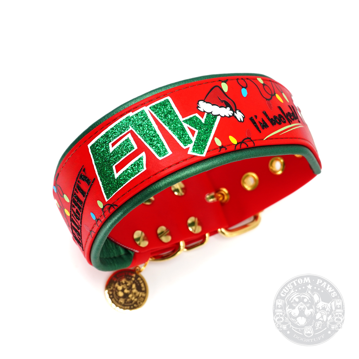 Gepolstertes Halsband aus Biothane mit Verjüngung "Naughty Pup" | Medium-Large – Bild 5