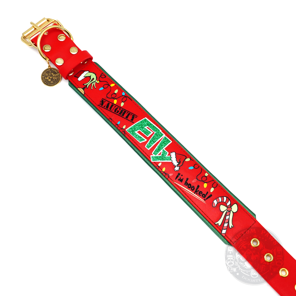 Gepolstertes Halsband aus Biothane mit Verjüngung "Naughty Pup" | Medium-Large – Bild 2