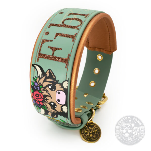 biothane halsband mit highland cow