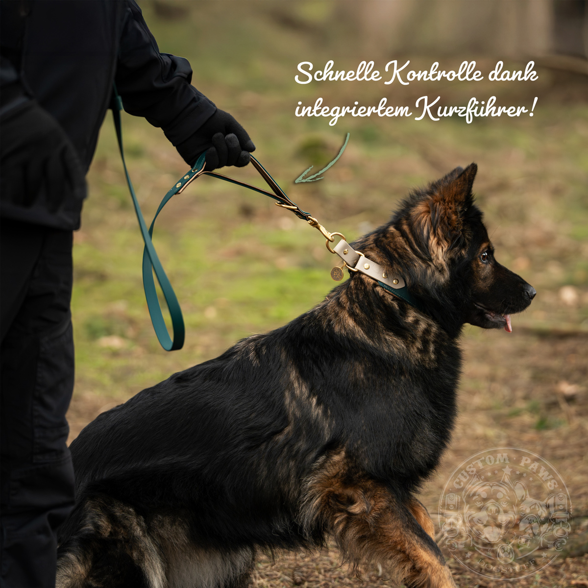 Verstellbare Cross Body Hundeleine aus Biothane mit integriertem Kurzführer | „Flex Grip PRO“ – Bild 3