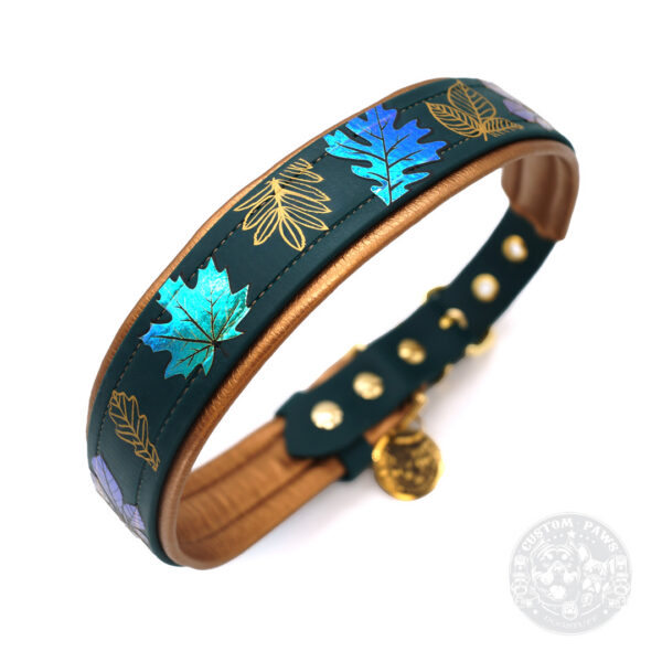 Gepolstertes Halsband aus Biothane "Autumn Glow" | Medium – Bild 3