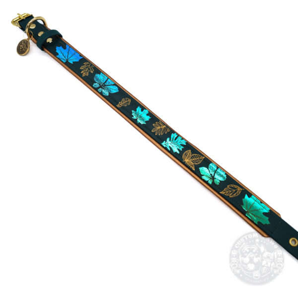 Gepolstertes Halsband aus Biothane "Autumn Glow" | Medium – Bild 2