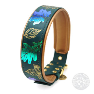 Gepolstertes Halsband aus Biothane "Autumn Glow" | Large