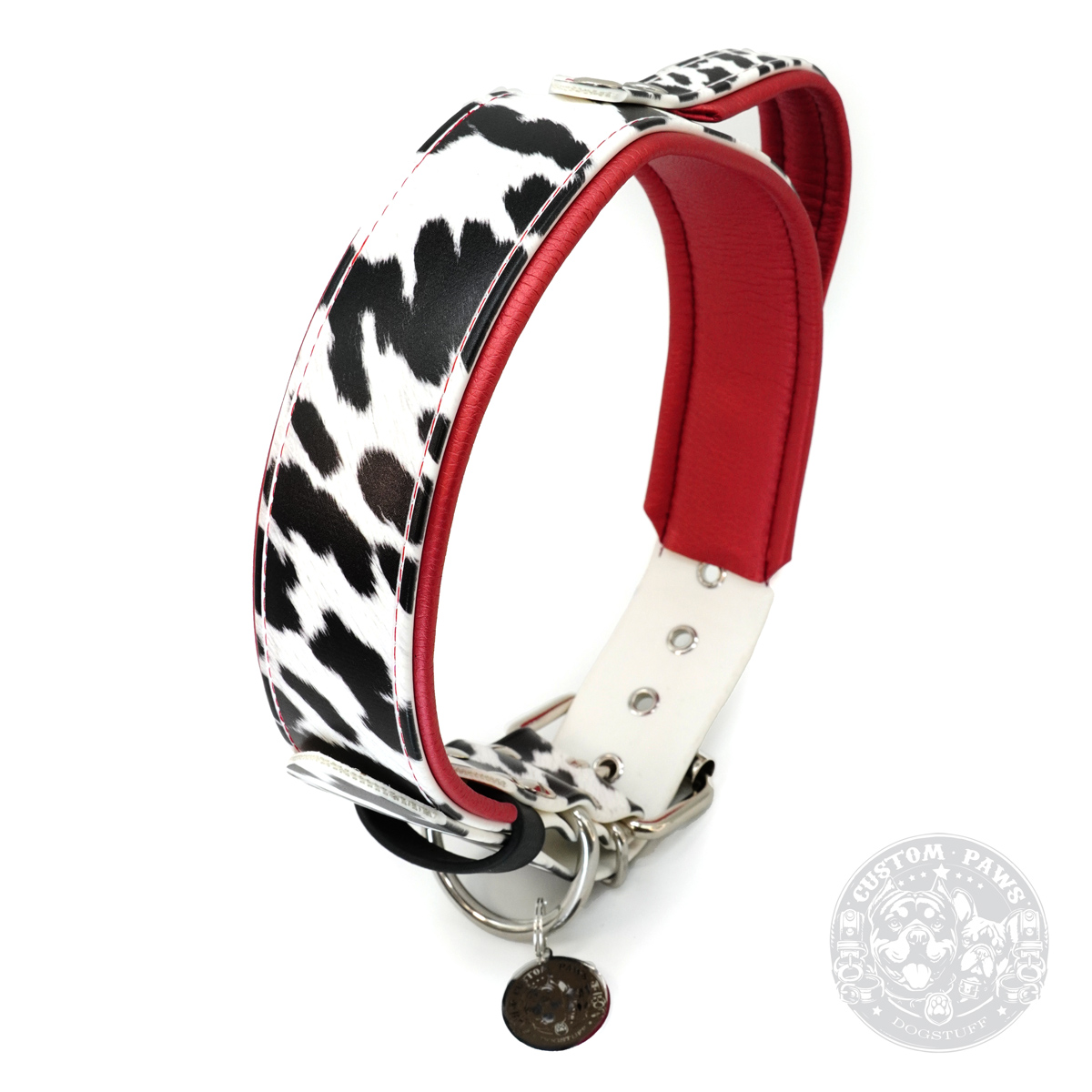 Sofortkauf: Taktisches Biothane Halsband mit Griff „Grip“ | Dalmatiner - Large