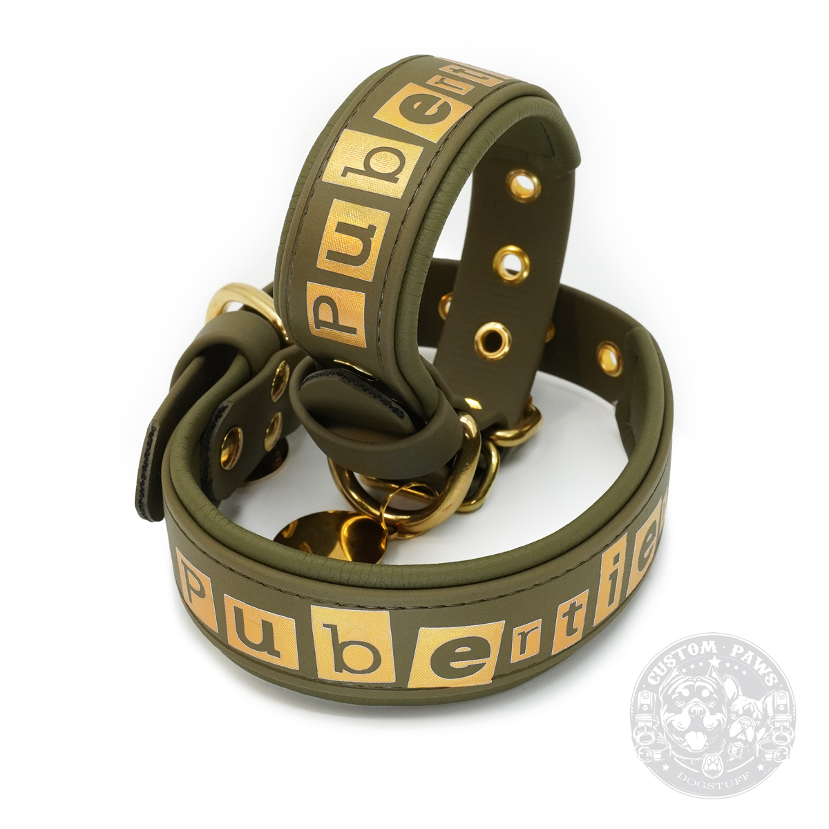 Sofortkauf: Gepolstertes Halsband aus Biothane „Pubertier“  | Medium