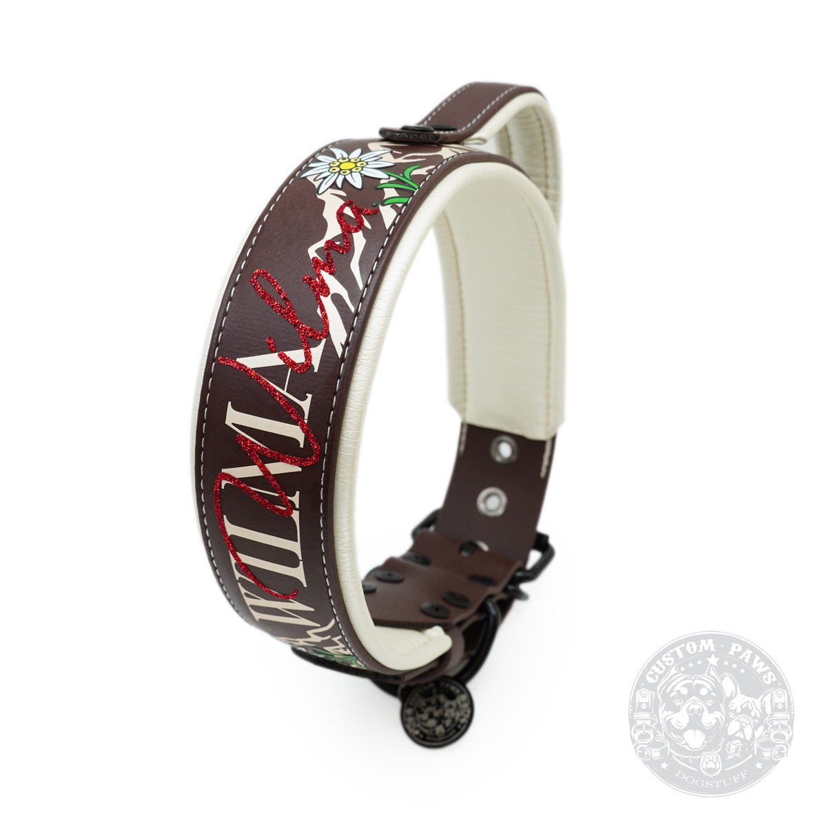 Sofortkauf: Gepolstertes Halsband aus Biothane mit Griff "Wilma" | 48-56 cm - Large