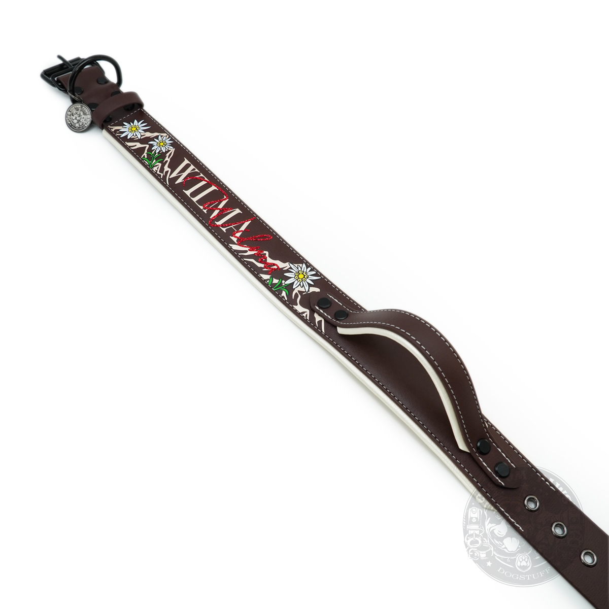 Sofortkauf: Gepolstertes Halsband aus Biothane mit Griff "Wilma" | 48-56 cm - Large – Bild 2