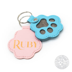 Pfoten-Erinnerungsanhänger mit Gravur | Personalisierbarer Schlüsselanhänger
