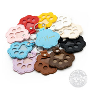 Pfoten-Erinnerungsanhänger mit Gravur | Personalisierbarer Schlüsselanhänger