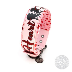 Sofortkauf: Gepolstertes Halsband aus Biothane „Heart Breaker“ | Large | Dusty Pink | HU 40–48 cm
