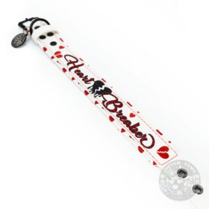 Sofortkauf: Gepolstertes Halsband aus Biothane „Heart Breaker“ | Medium | Weiß | HU 30-38 cm